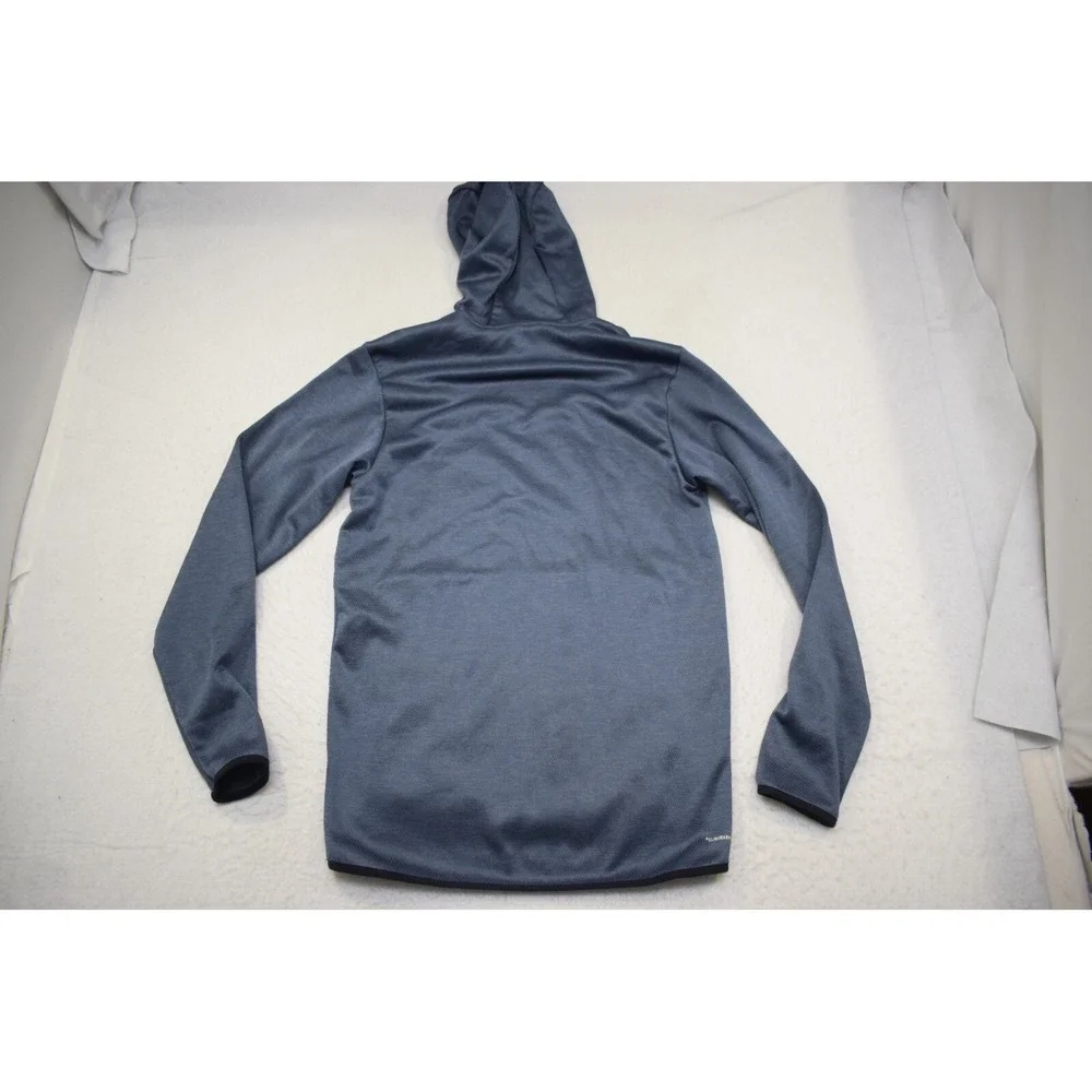 Adidas Hoodie Blue ClimaWarm Fleece Long Sleeve Pullover Mens Size Small‎